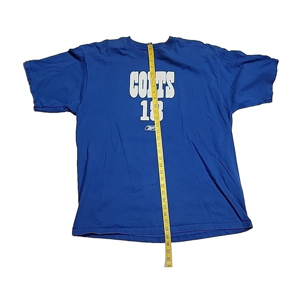Reebok NFL Equipment Indianapolis Colts Patten Manning #18 T-Shirt Men's XL - Picture 3 of 7